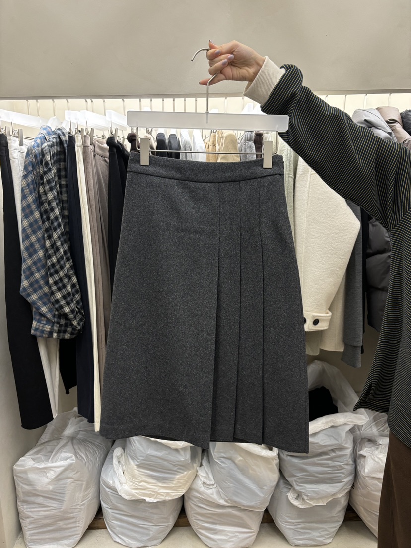 Waller韓國代購女士新款休閑熱賣真品24秋夏半身裙中短裙NOTHING半身裙/中短裙圖色2