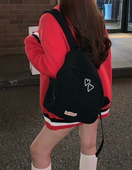 TOLL韓國直郵女士新款人氣休閑推薦熱賣24秋夏雙肩背包心形絎縫TOLL雙肩背包