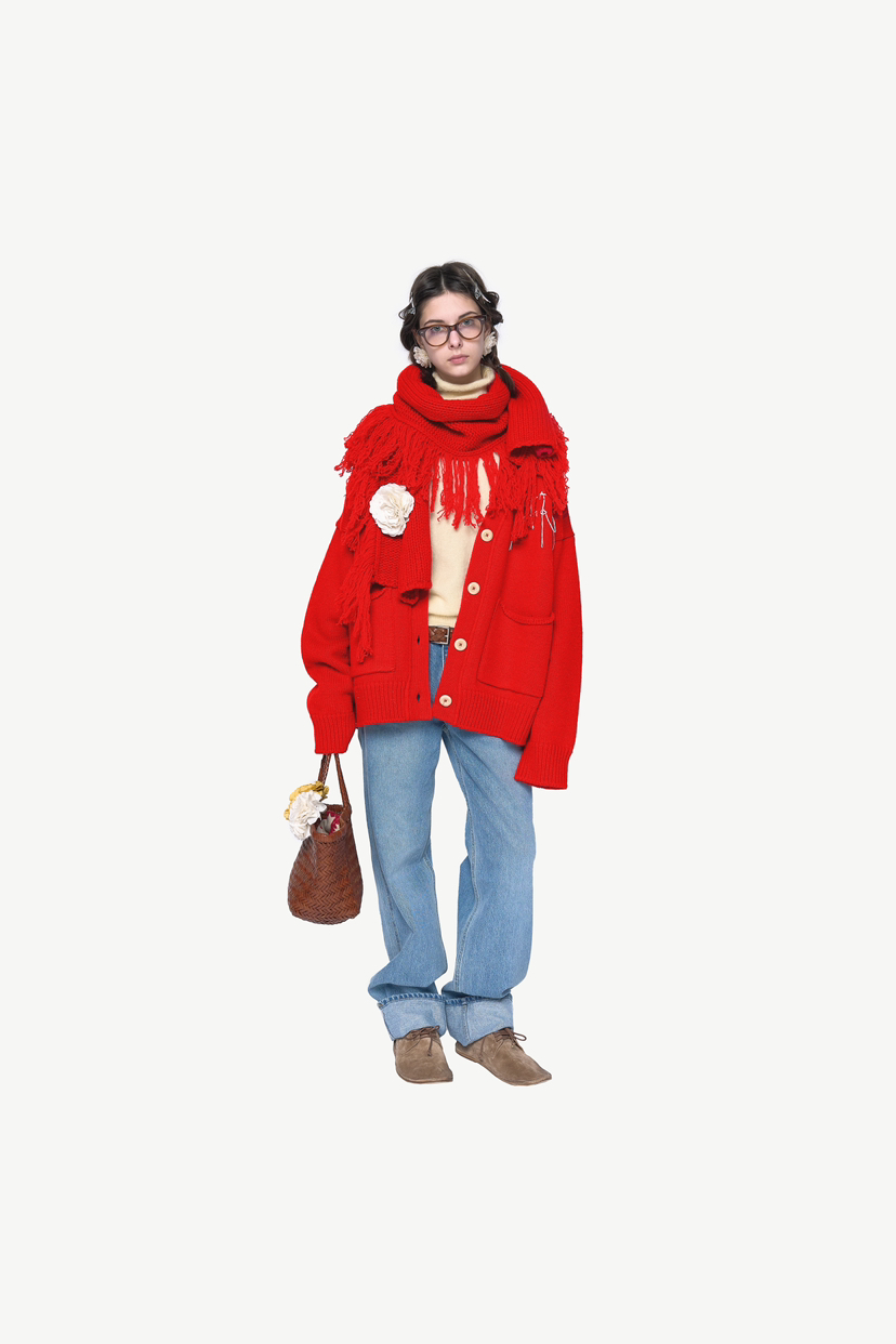 POLAROMO韓國直郵女士新品人氣熱賣職業休閑24秋夏圍巾披肩POLAROMO圍巾/披肩