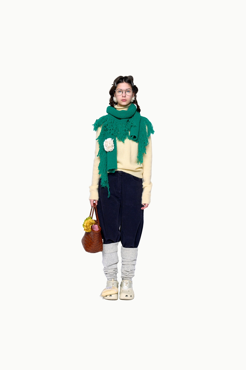 POLAROMO東大門實拍女裝新品時尚熱賣職業24秋夏休閑褲燈心絨POLAROMO休閑褲