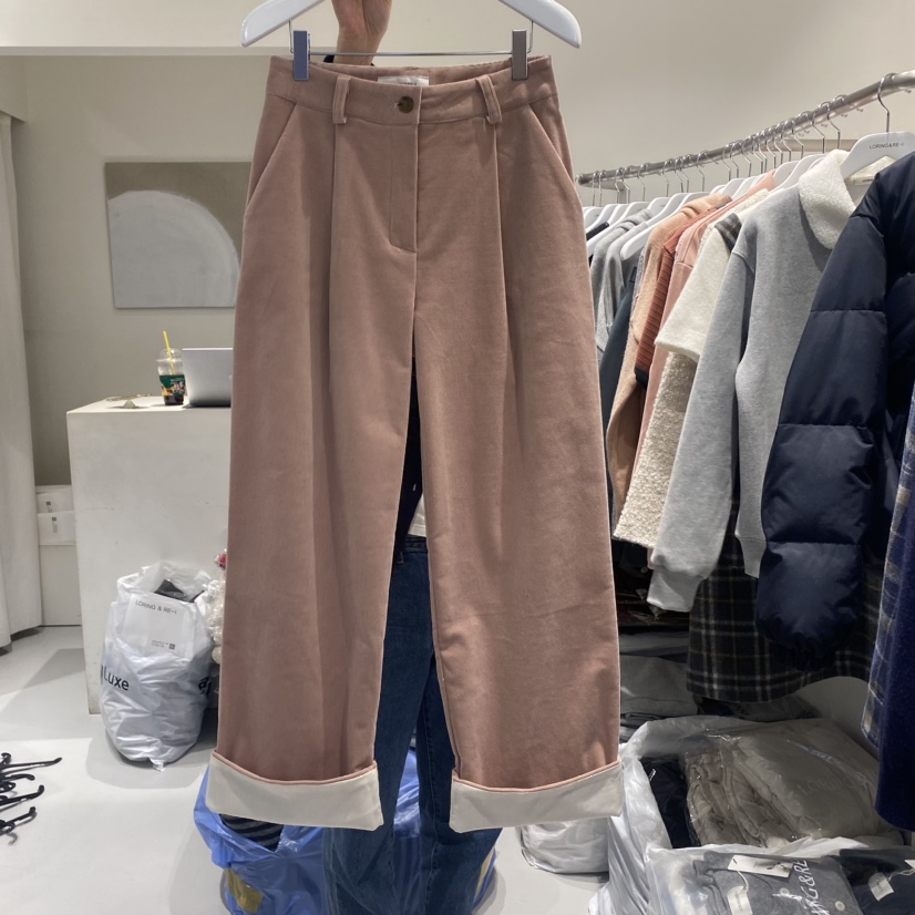 LORING RE-I/BARE東大門代購女士新款時尚休閑休閑褲加絨LORING RE-I/BARE休閑褲
