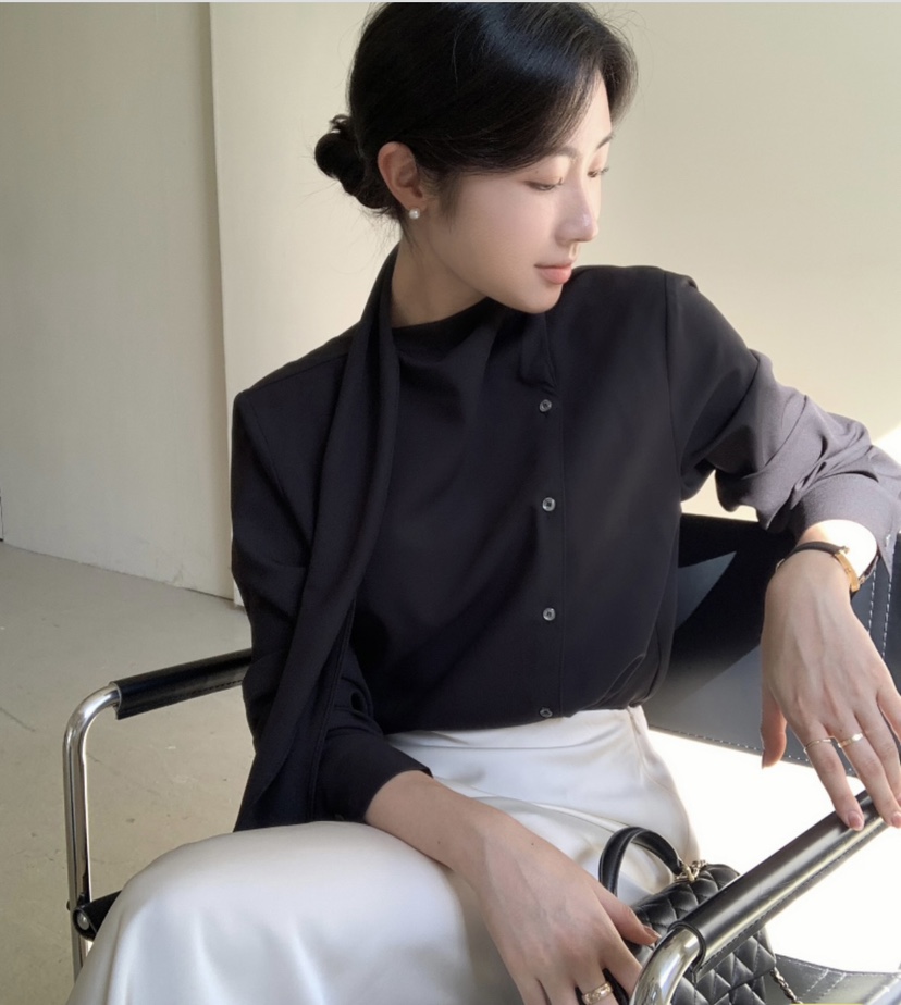 LIMSSONG東大門實拍女士新品推薦24秋夏熱賣時尚襯衫蕾絲衫LIMSSONG襯衫/蕾絲衫