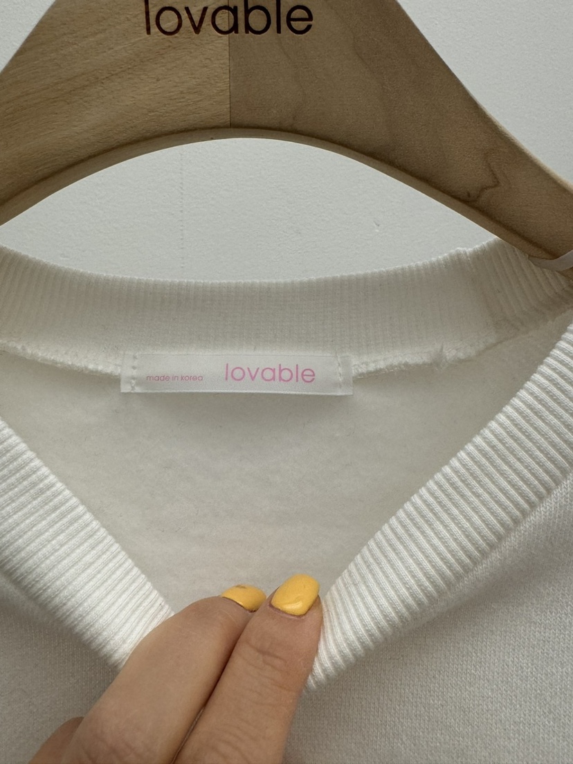 LOVABLE韓國直郵女裝新款真品24秋夏休閑推薦衛衣加絨拉絲LOVABLE衛衣