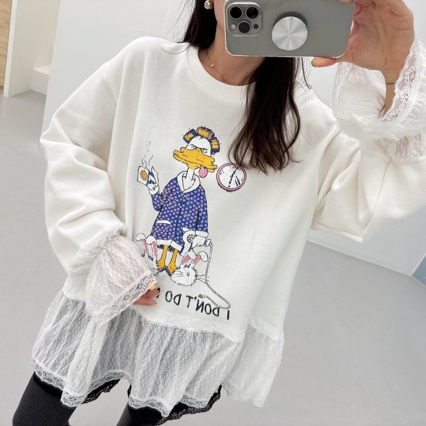 LOVABLE韓國直郵女裝新款真品24秋夏休閑推薦衛衣加絨拉絲LOVABLE衛衣