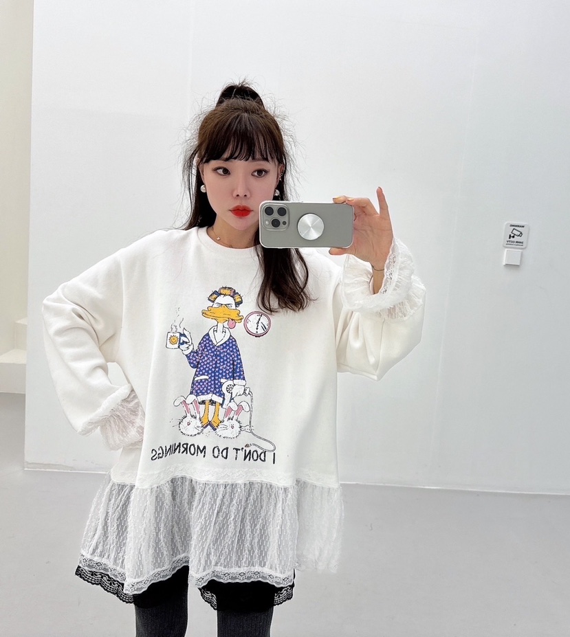 LOVABLE韓國直郵女裝新款真品24秋夏休閑推薦衛衣加絨拉絲LOVABLE衛衣