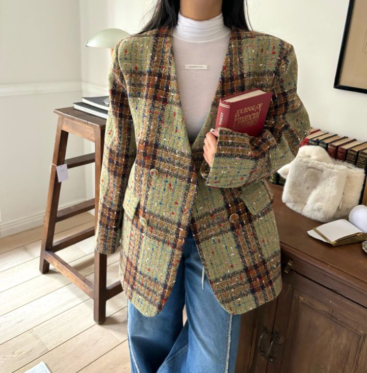 MARS東大門直郵女士新品推薦24秋夏時尚真品中長款大衣花呢mars中長款大衣圖色2