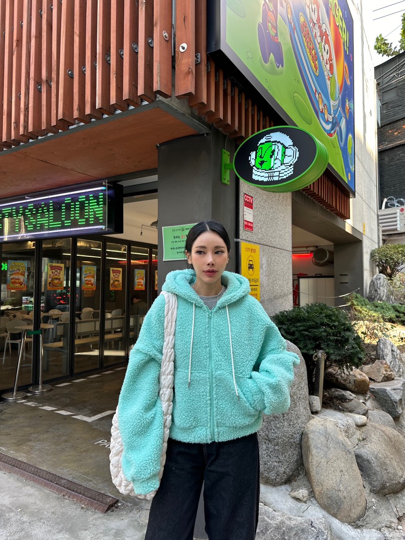 GLAM MOCHA直郵韓國代購女裝新款時尚24秋冬人氣衛衣拉鏈SIERRA衛衣