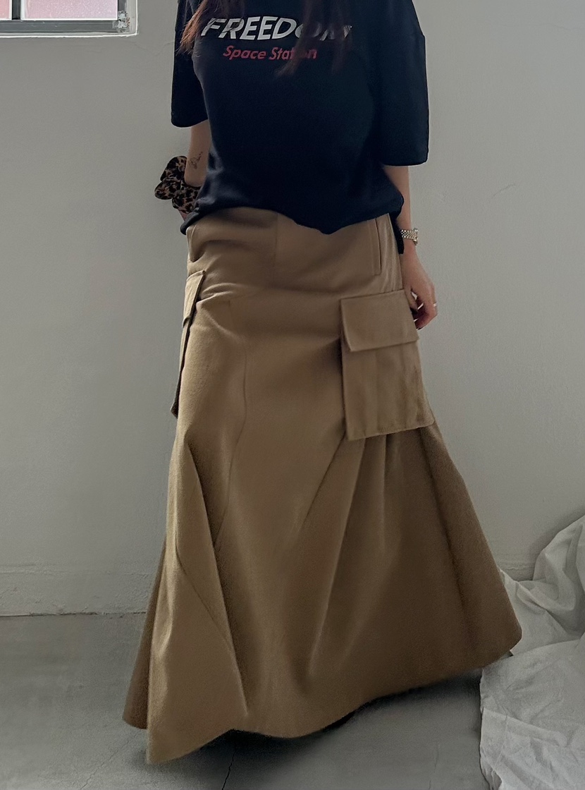 BYRING直郵韓國代購女裝新款人氣休閑真品推薦職業24秋冬長裙BYRING長裙