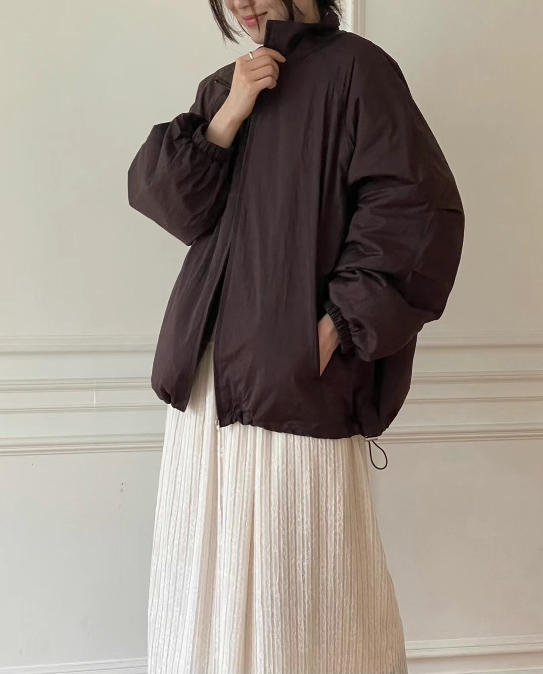 AMYGRACE韓國直郵東大門實拍女裝新品職業真品休閑24秋冬夾克AMYGRACE夾克