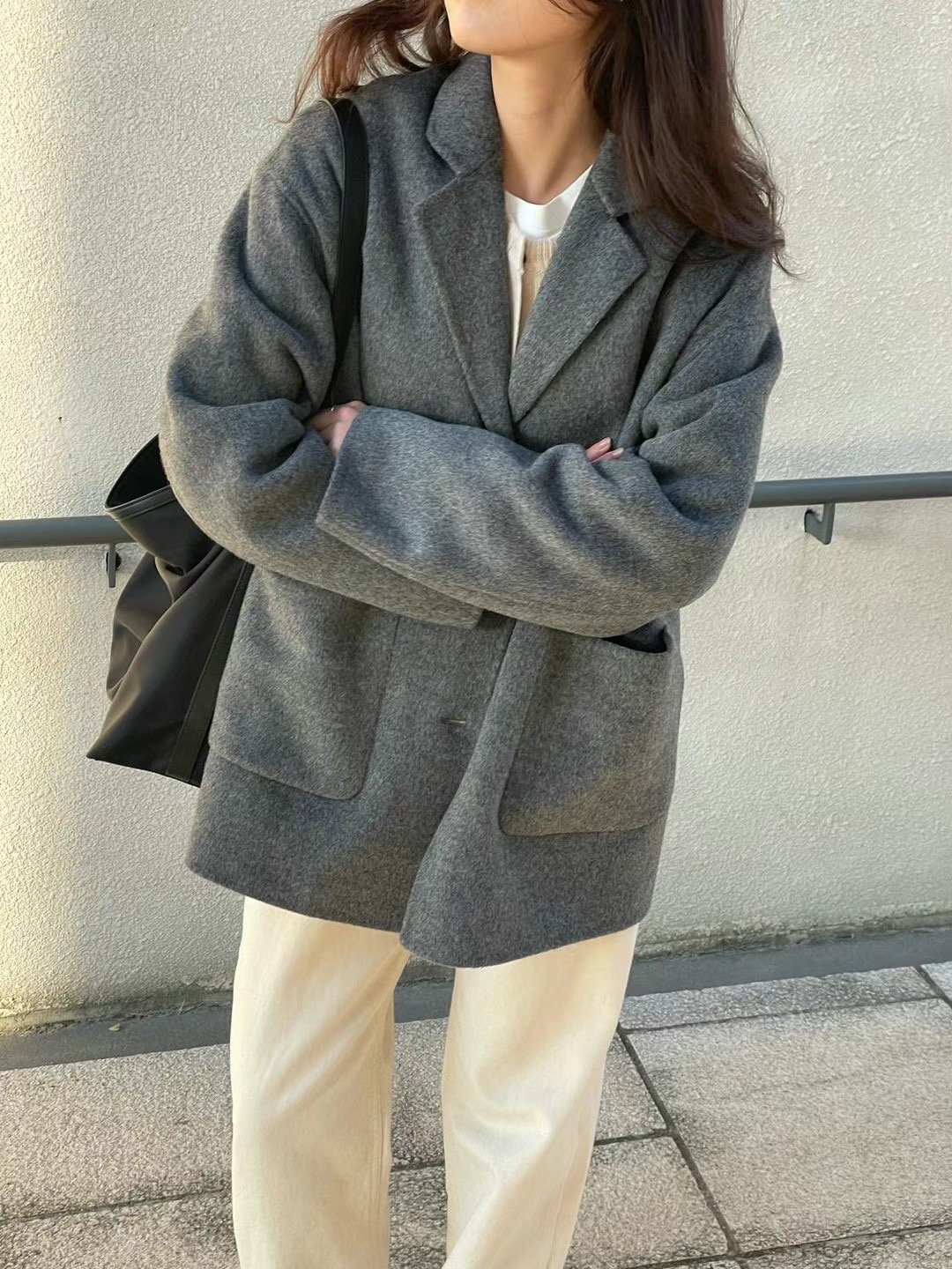 AMYGRACE韓國直郵東大門實拍女裝新品24秋冬真品人氣夾克AMYGRACE夾克圖色2
