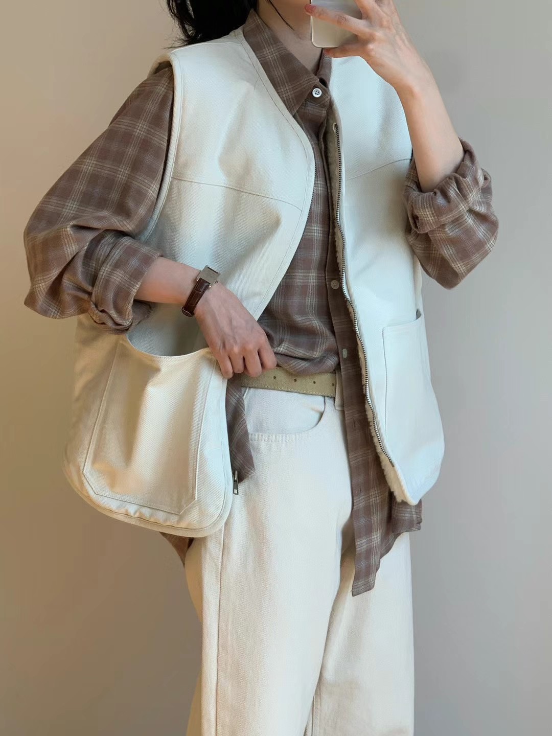AMYGRACE韓國直郵東大門實拍女裝新款職業熱賣推薦休閑馬甲AMYGRACE馬甲
