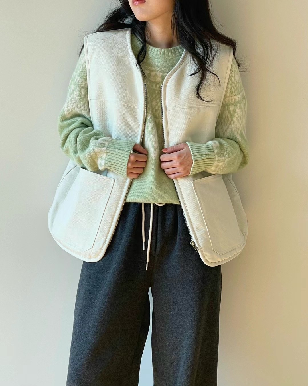 AMYGRACE韓國直郵東大門實拍女裝新款職業熱賣推薦休閑馬甲AMYGRACE馬甲
