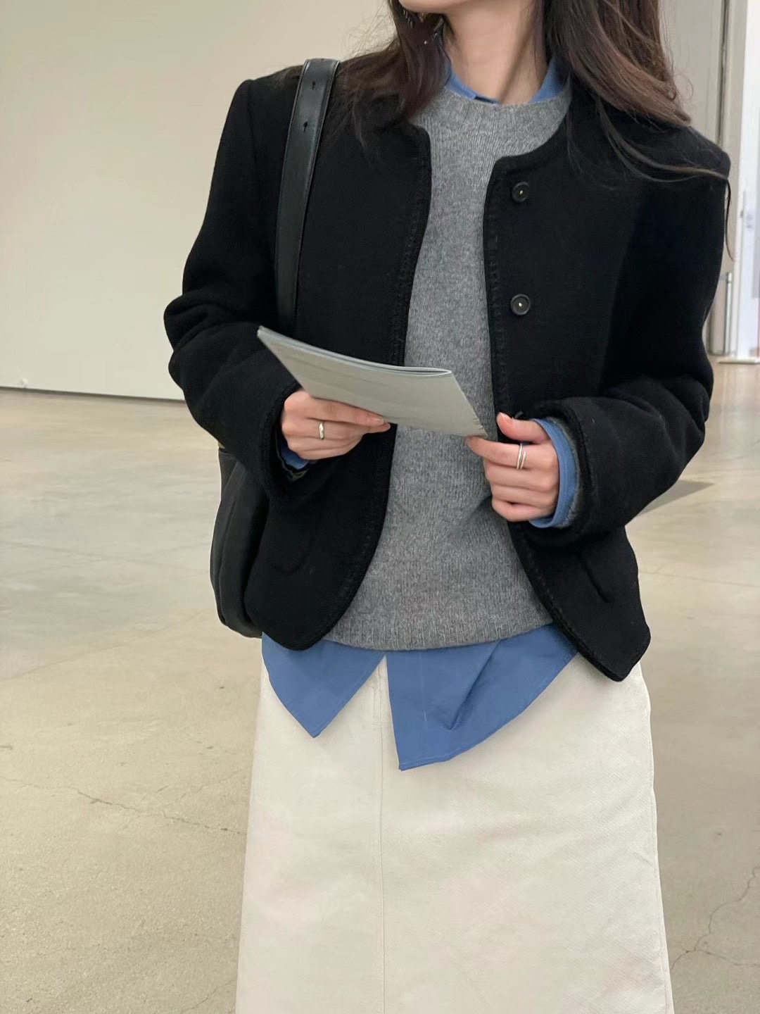 AMYGRACE韓國直郵東大門代購女裝新款真品人氣24秋冬夾克AMYGRACE夾克