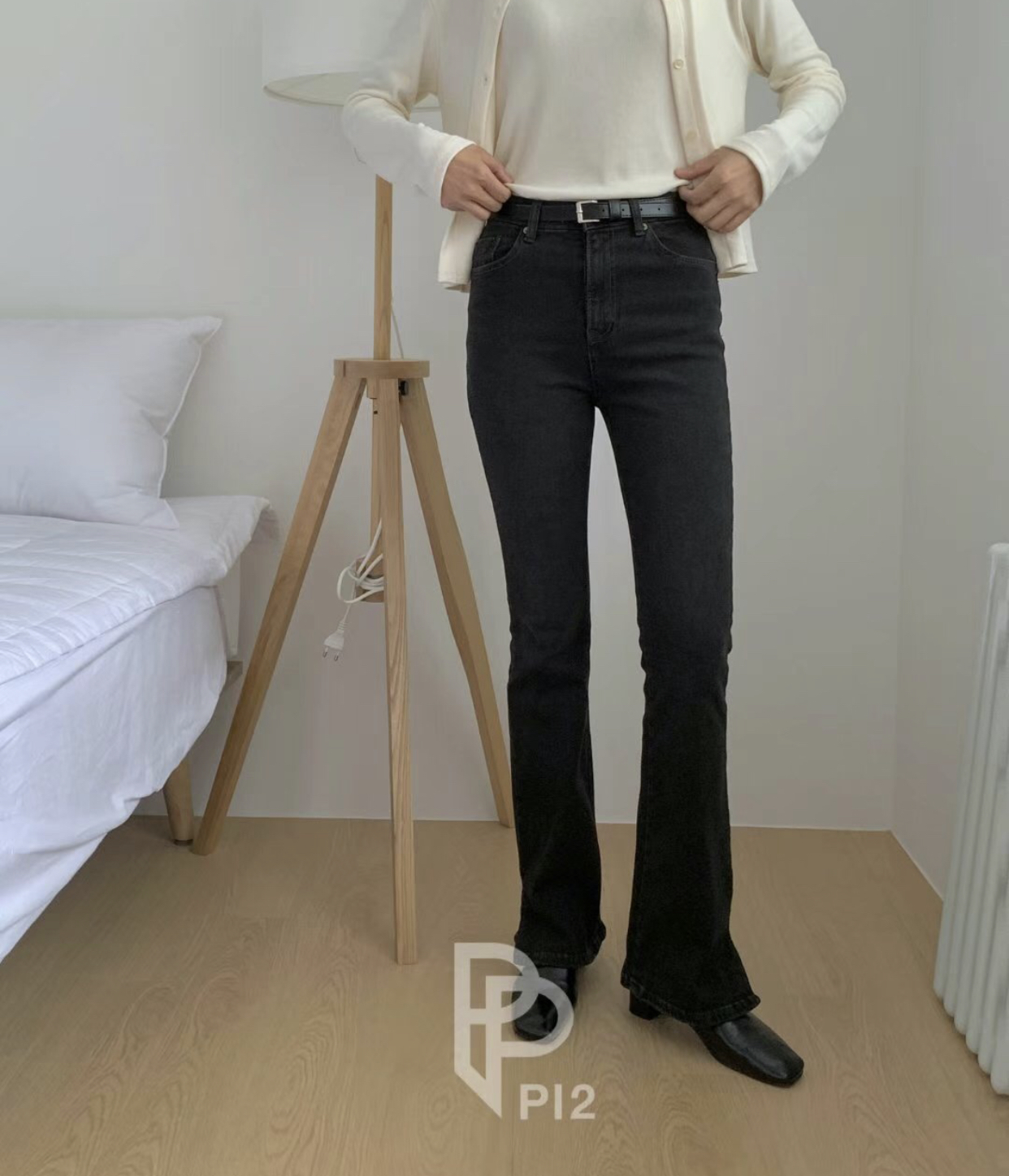 PI2韓國直郵東大門實拍女裝新款24秋冬推薦熱賣時尚牛仔褲Pi2牛仔褲