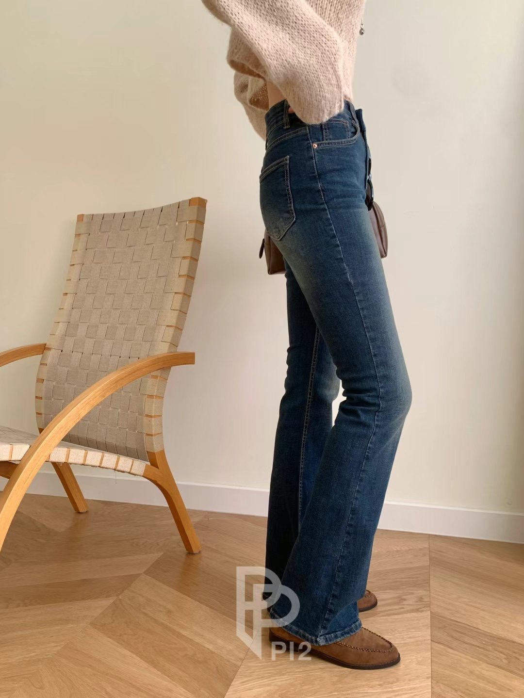 PI2韓國直郵東大門代購女裝新品時尚熱賣推薦人氣真品牛仔褲Pi2牛仔褲