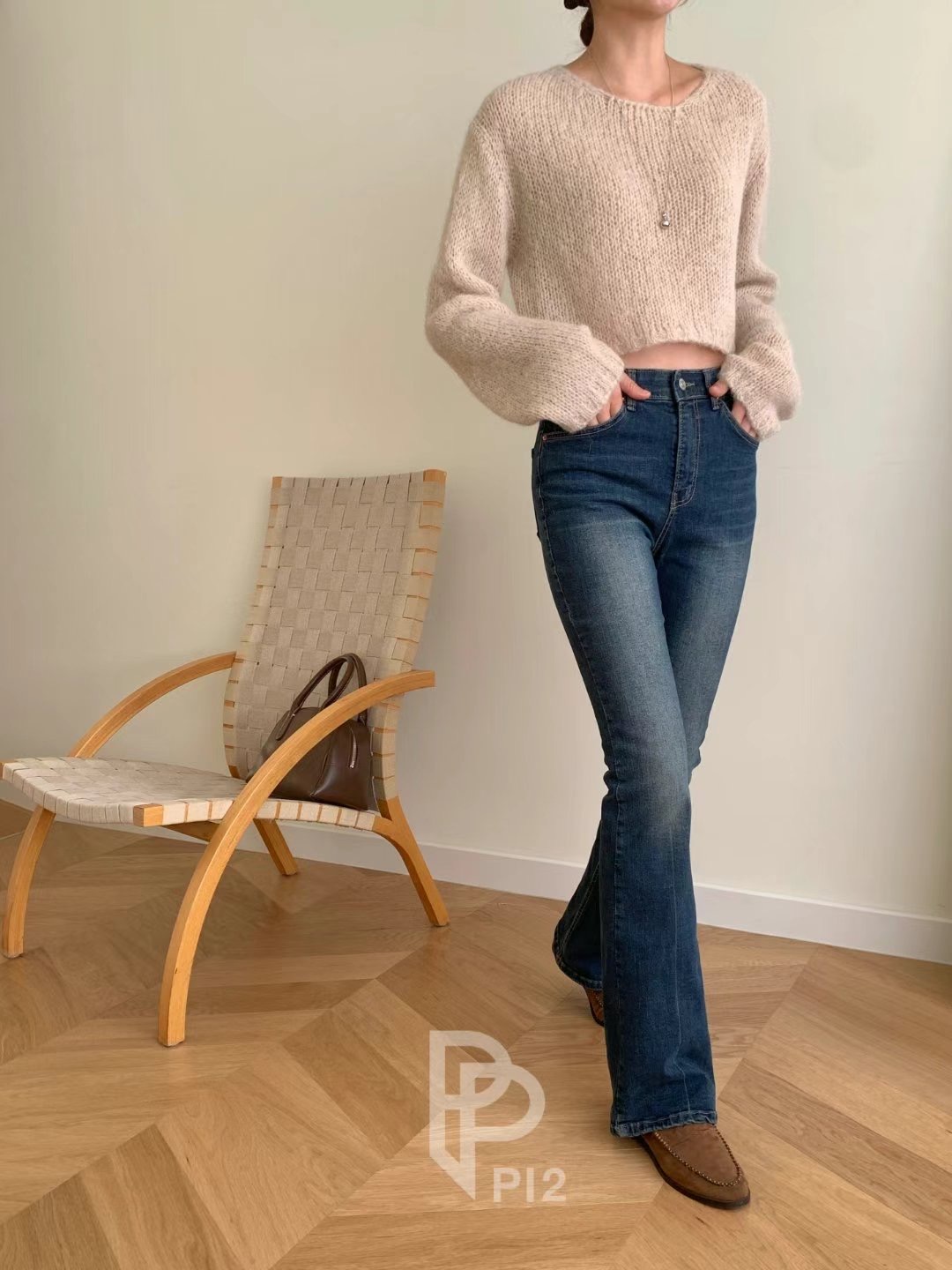 PI2韓國直郵東大門代購女裝新品時尚熱賣推薦人氣真品牛仔褲Pi2牛仔褲