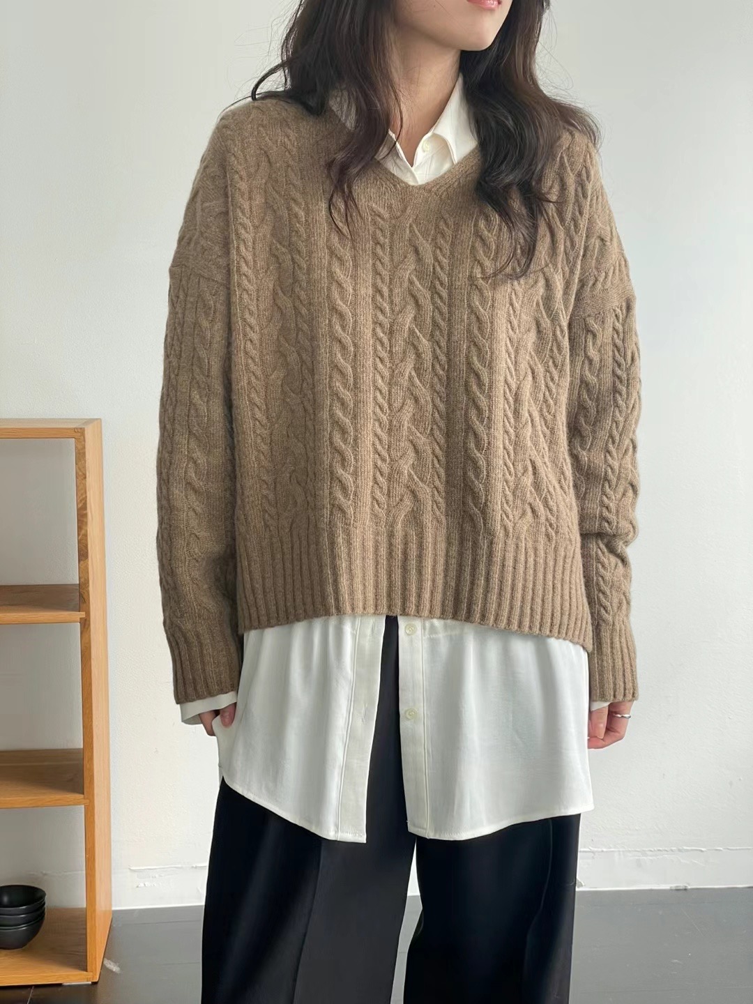 AMYGRACE韓國直郵東大門實拍女裝新款真品時尚推薦職業毛衣AMYGRACE毛衣圖色2