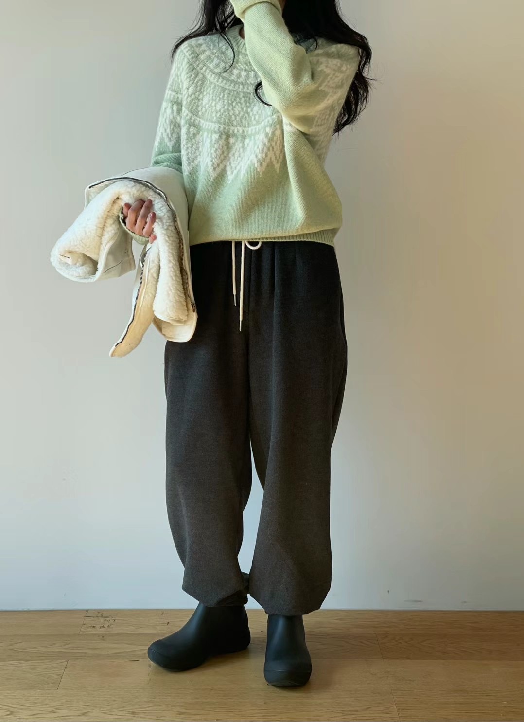 AMYGRACE韓國直郵東大門代購女裝新品推薦真品時尚人氣休閑褲AMYGRACE休閑褲圖色3