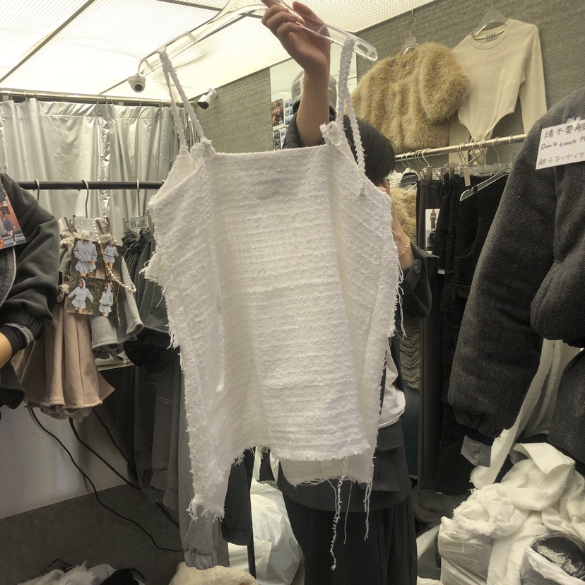 EXIT韓國直郵東大門實拍女裝新品推薦熱賣休閑吊帶背心花呢EXIT吊帶/背心
