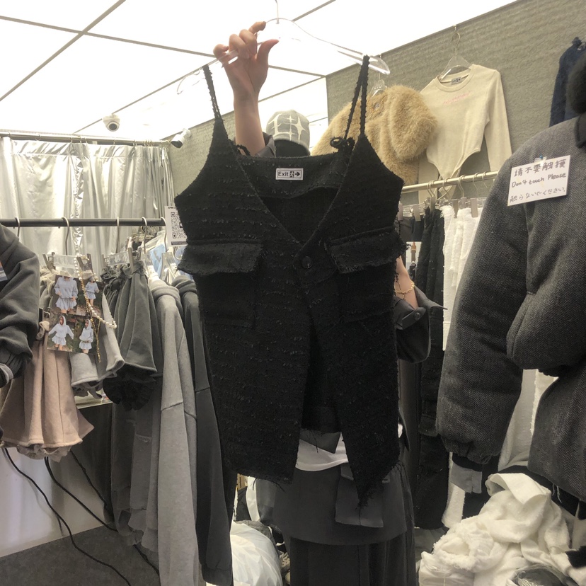 EXIT韓國直郵東大門實拍女裝新品推薦熱賣休閑吊帶背心花呢EXIT吊帶/背心圖色2