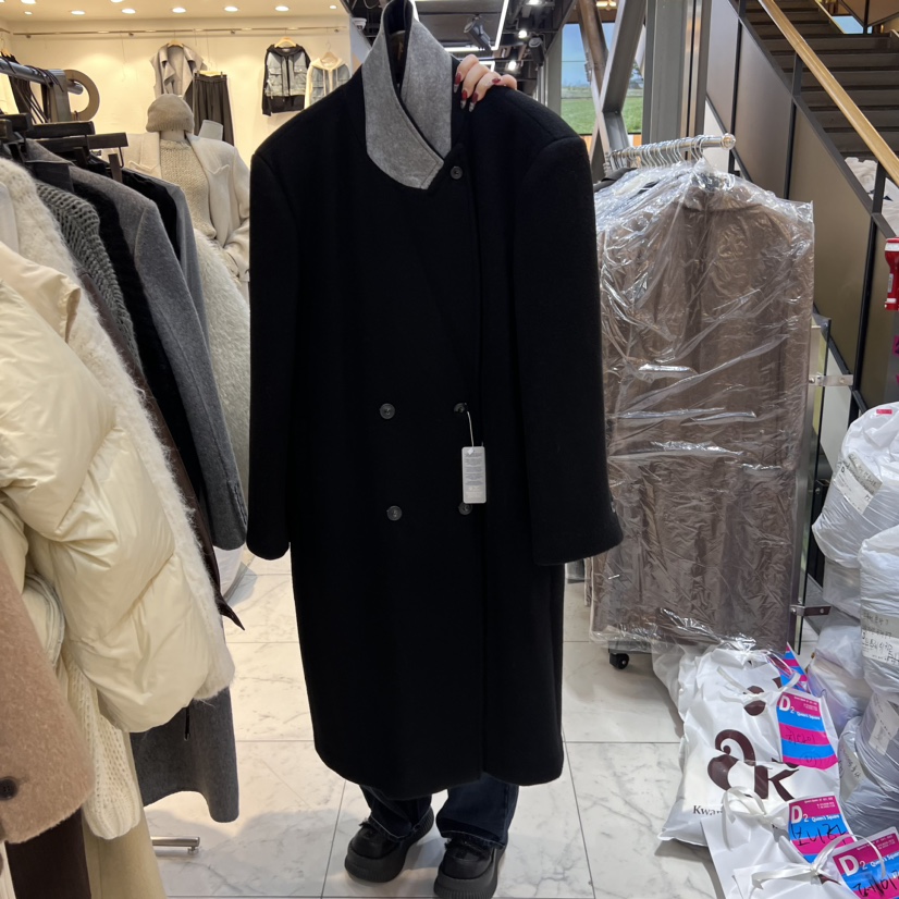 A2/D2韓國直郵女士新款時尚24秋夏休閑中長款大衣羊駝A2/D2中長款大衣圖色3