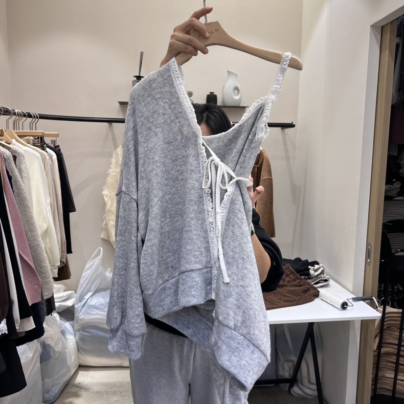 groovy.H/HOLYBANANA韓國直郵女士新品真品推薦熱賣套裝蕾絲groovy.H/HOLYBANANA套裝