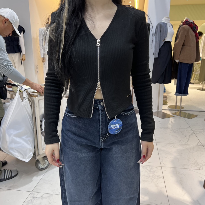 A2/D2東大門實拍女裝新款真品推薦時尚針織衫拉絨開衫羅紋A2/D2針織衫圖色2