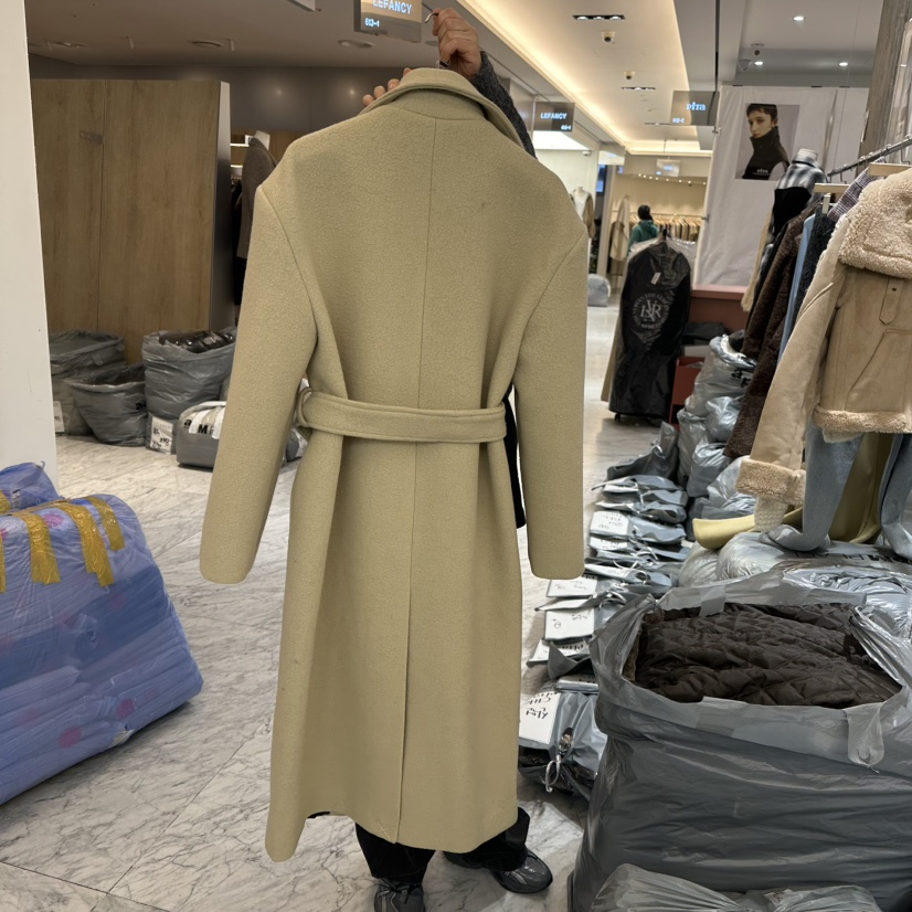 piTa東大門代購女士新款熱賣職業時尚休閑中長款大衣含腰帶THE VERLIN/piTa中長款大衣