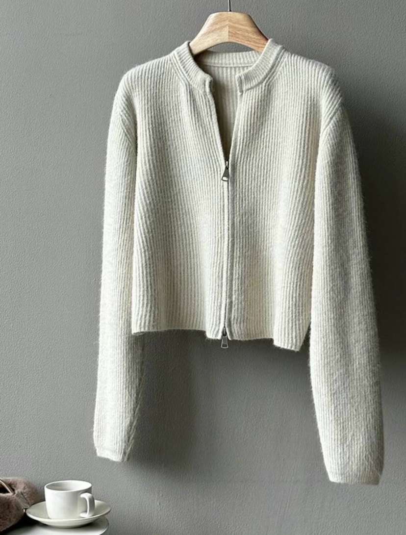 COMME TU VEUX-Q韓國直郵女士新品24秋夏毛衣拉鏈開衫COMME TU VEUX-Q毛衣