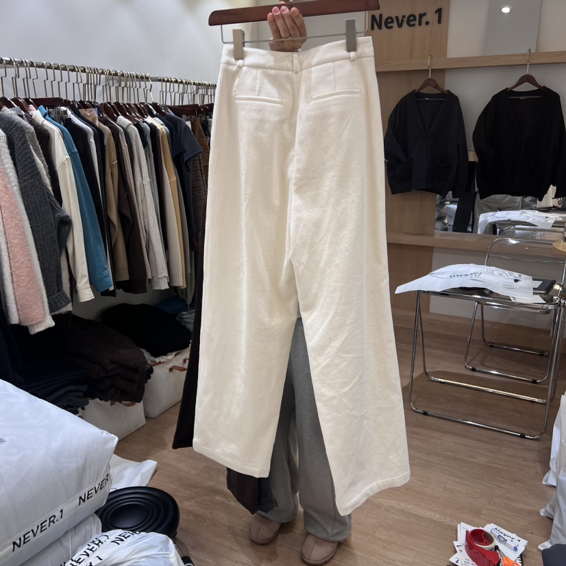 NEVER.1東大門實拍女士新品職業24秋夏推薦休閑褲闊腿褲NEVER.1休閑褲