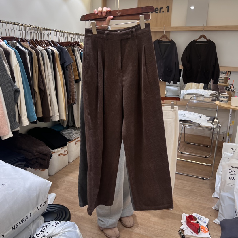 NEVER.1東大門實拍女士新品職業24秋夏推薦休閑褲闊腿褲NEVER.1休閑褲圖色2