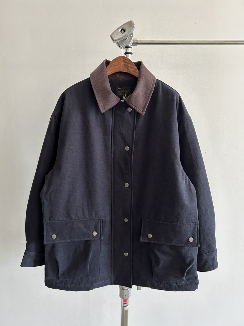 DELI JENNY東大門實拍女裝新品24秋夏真品人氣休閑長款棉服THERE長款棉服圖色3