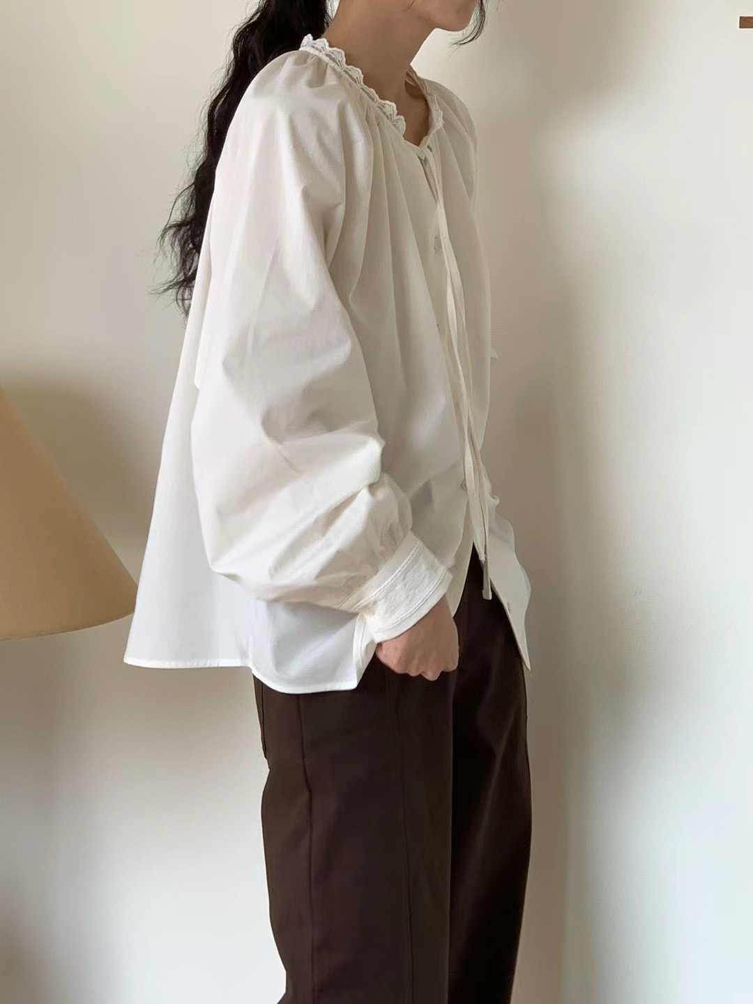 YOUTH東大門直郵女士新品推薦人氣時尚24秋夏休閑襯衫蕾絲衫YOUTH襯衫/蕾絲衫