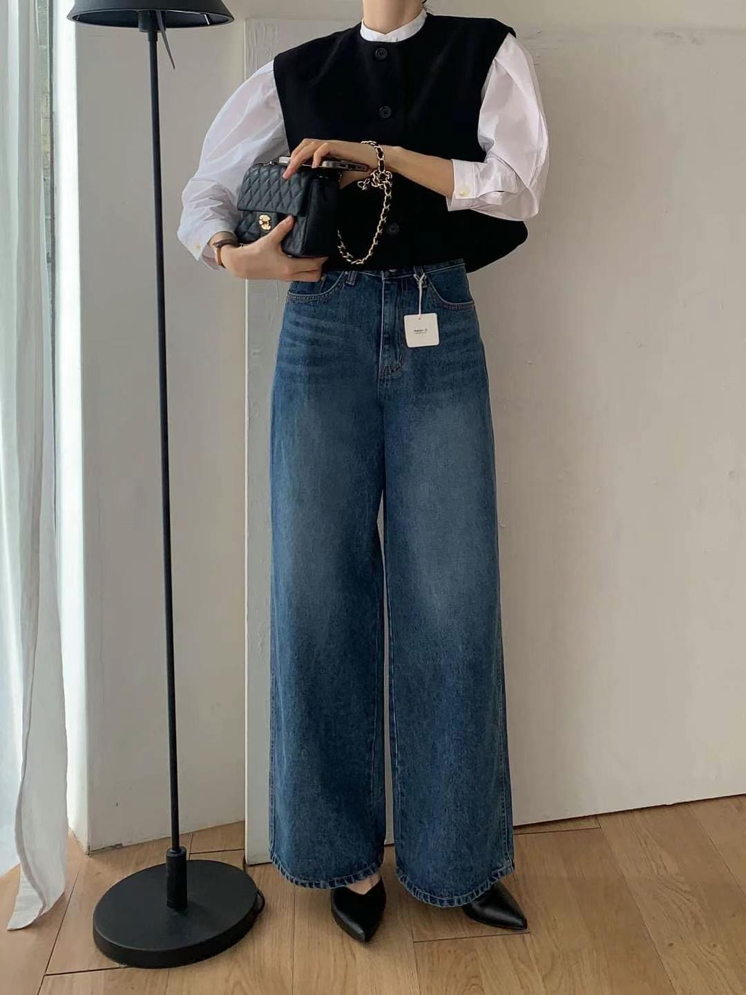 MEANIT東大門直郵女士新款職業時尚推薦熱賣休閑24秋夏牛仔褲MEANIT牛仔褲