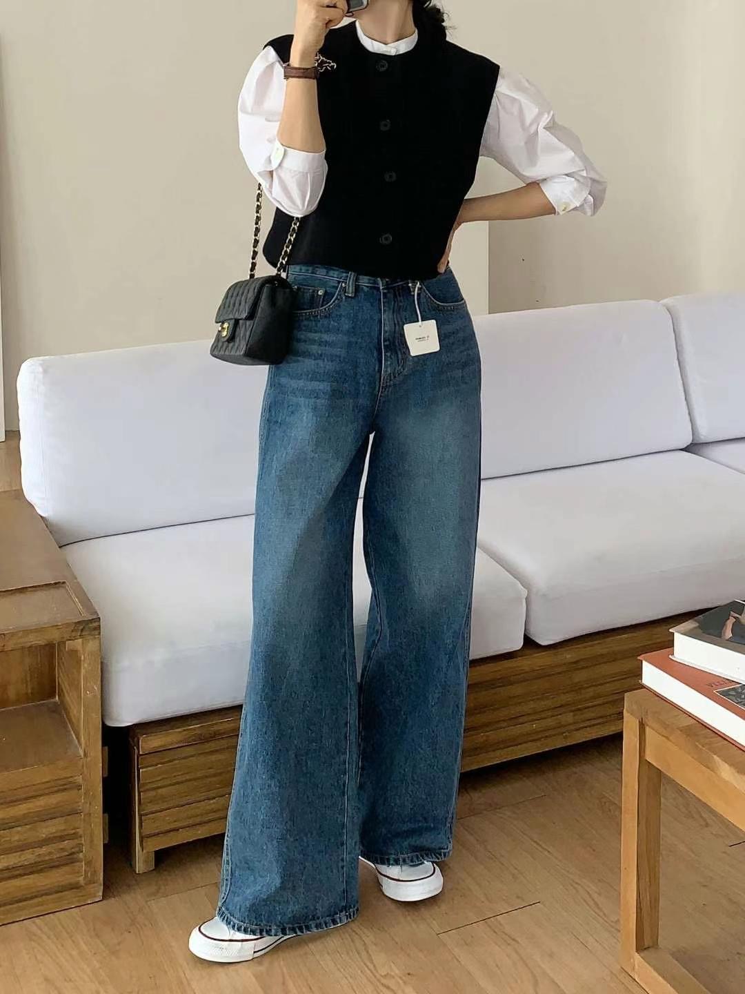 MEANIT東大門直郵女士新款職業時尚推薦熱賣休閑24秋夏牛仔褲MEANIT牛仔褲