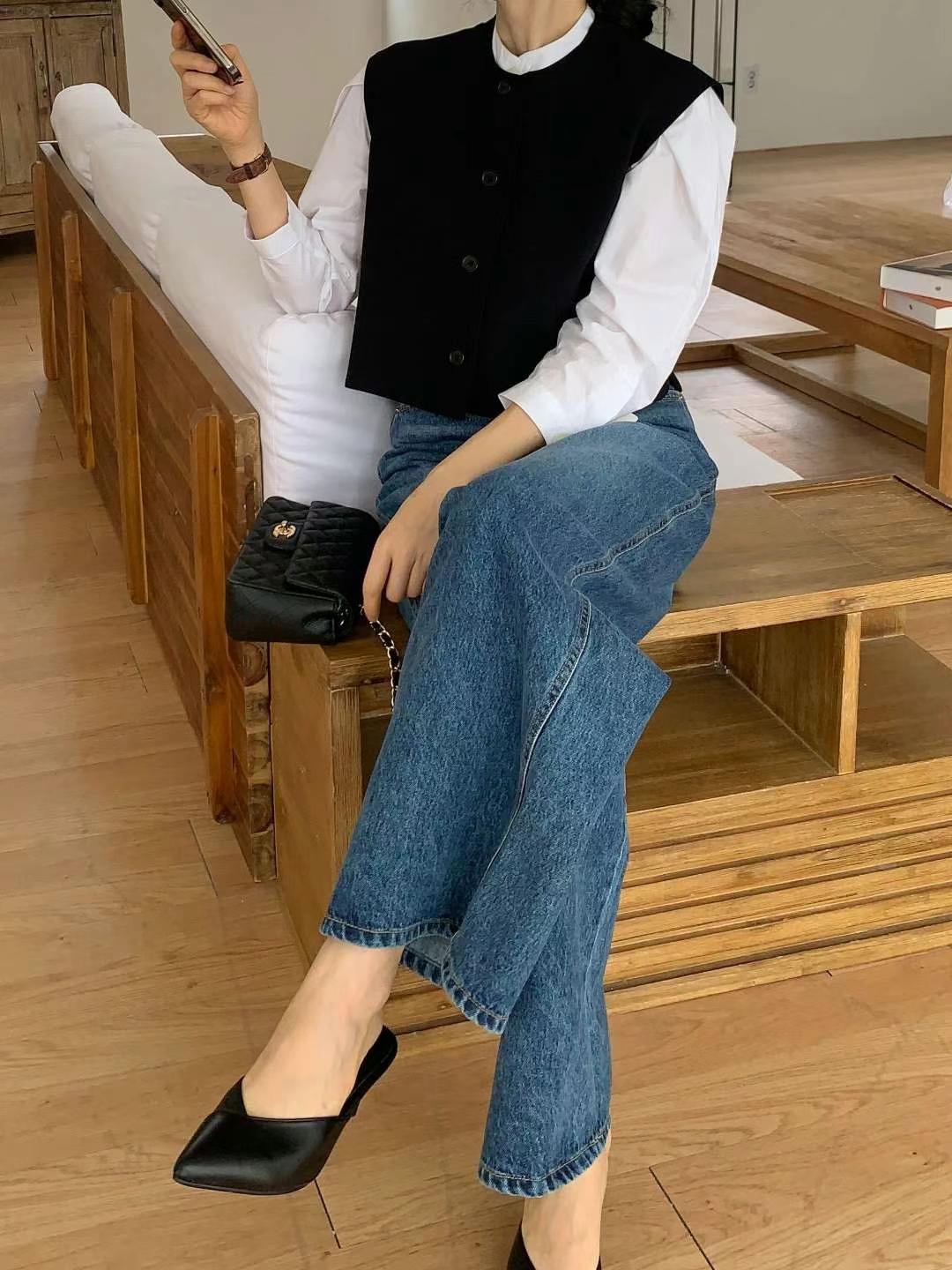 MEANIT東大門直郵女士新款職業時尚推薦熱賣休閑24秋夏牛仔褲MEANIT牛仔褲