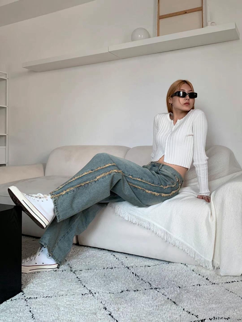 STYLE LAB韓國代購女裝新品休閑推薦24秋夏熱賣人氣牛仔褲STYLE LAB牛仔褲