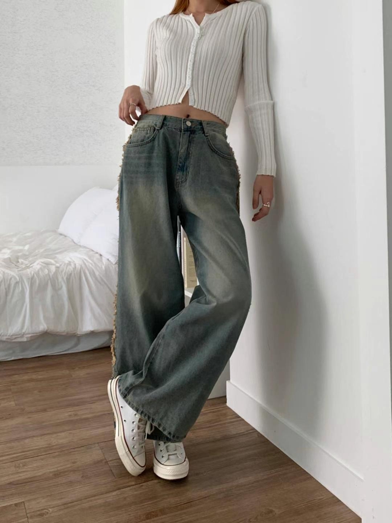 STYLE LAB韓國代購女裝新品休閑推薦24秋夏熱賣人氣牛仔褲STYLE LAB牛仔褲
