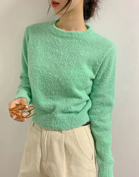 BUBBLE UNDER東大門代購女士新品24秋夏熱賣推薦人氣針織衫NOTICE針織衫圖色2