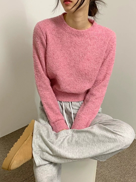 BUBBLE UNDER東大門代購女士新品24秋夏熱賣推薦人氣針織衫NOTICE針織衫圖色4