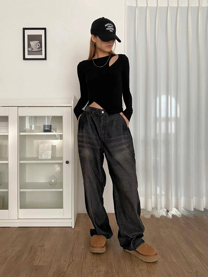 STYLE LAB東大門實拍女裝新款熱賣真品推薦人氣職業牛仔褲STYLE LAB牛仔褲
