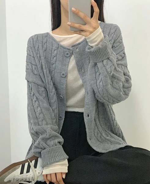 BUBBLE UNDER東大門代購女裝新款職業熱賣真品時尚休閑針織衫NOTICE針織衫圖色4