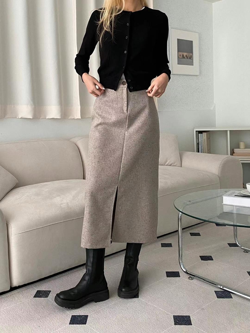 LAURENT東大門代購女裝新品推薦人氣休閑職業真品熱賣長裙長款LAURENT長裙圖色2