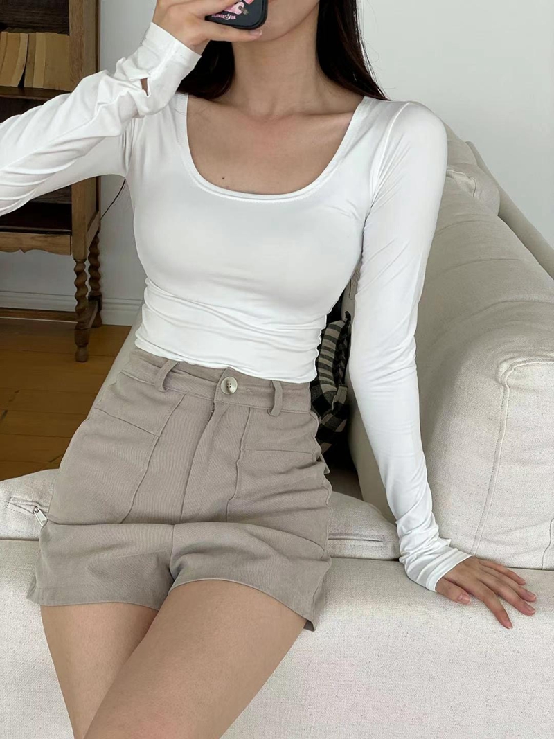 LAURENT韓國代購女裝新款職業時尚真品熱賣長袖T恤保暖修身LAURENT長袖T恤