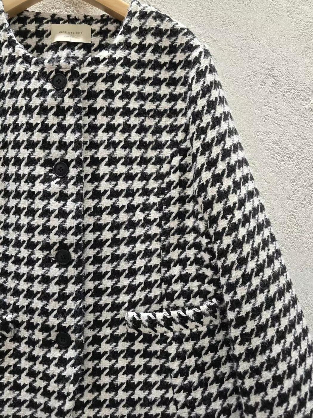 MASH MARIGOLD東大門直郵女裝新品休閑24秋夏職業夾克花呢MASH MARIGOLD夾克