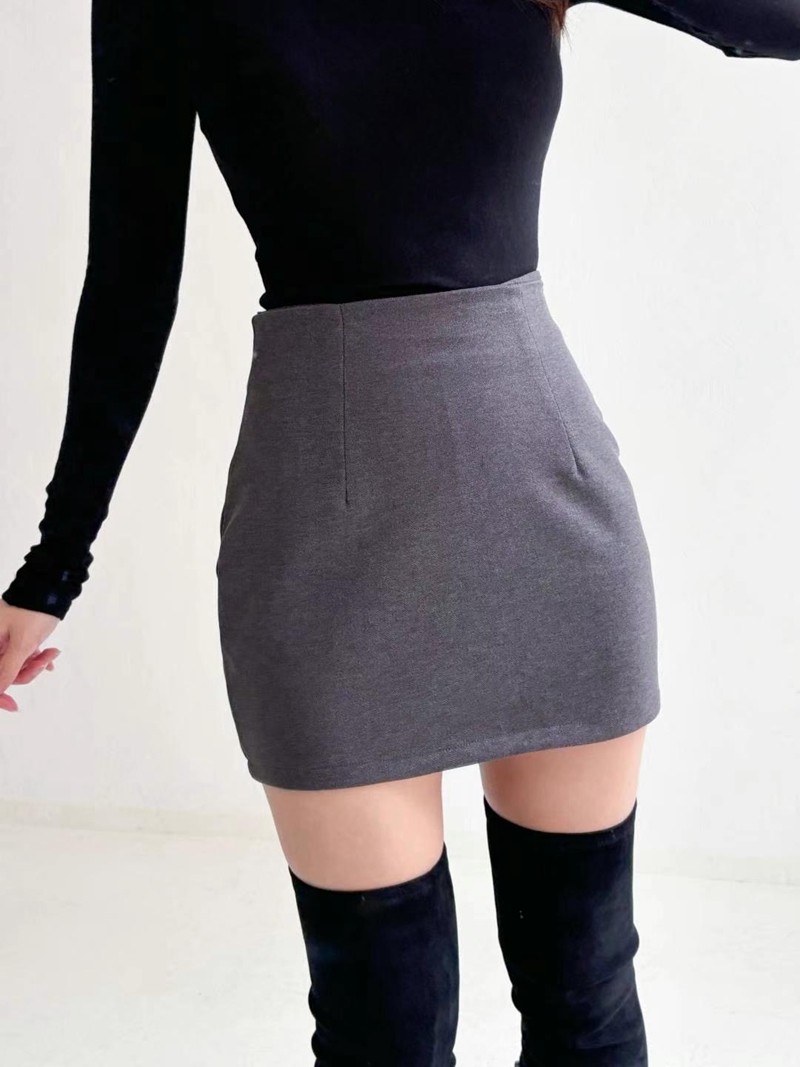 LAURENT直郵韓國代購女裝新款人氣熱賣推薦休閑時尚短裙人字形LAURENT短裙圖色2