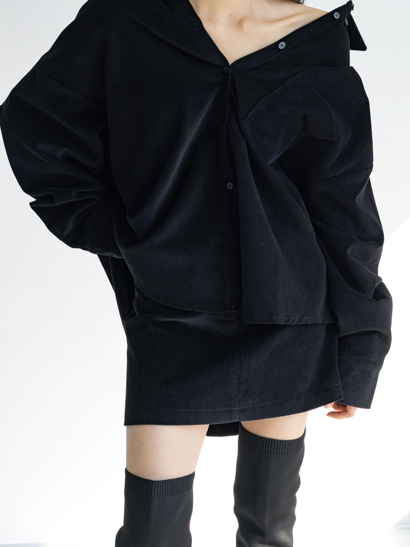 INSSENSE-A直郵韓國代購女裝新款休閑推薦時尚24秋冬短裙燈芯絨INSSENSE-A短裙
