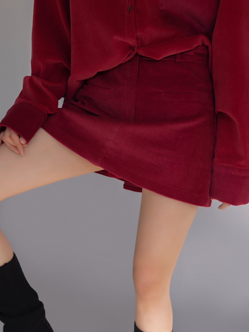 INSSENSE-A直郵韓國代購女裝新款休閑推薦時尚24秋冬短裙燈芯絨INSSENSE-A短裙
