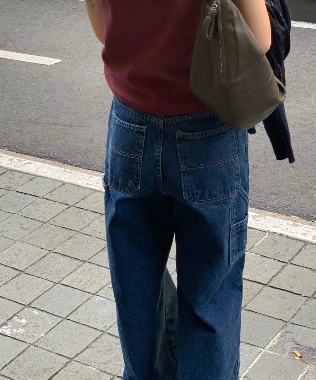 PI2直郵韓國代購女裝新品人氣真品推薦時尚24秋冬牛仔褲Pi2牛仔褲