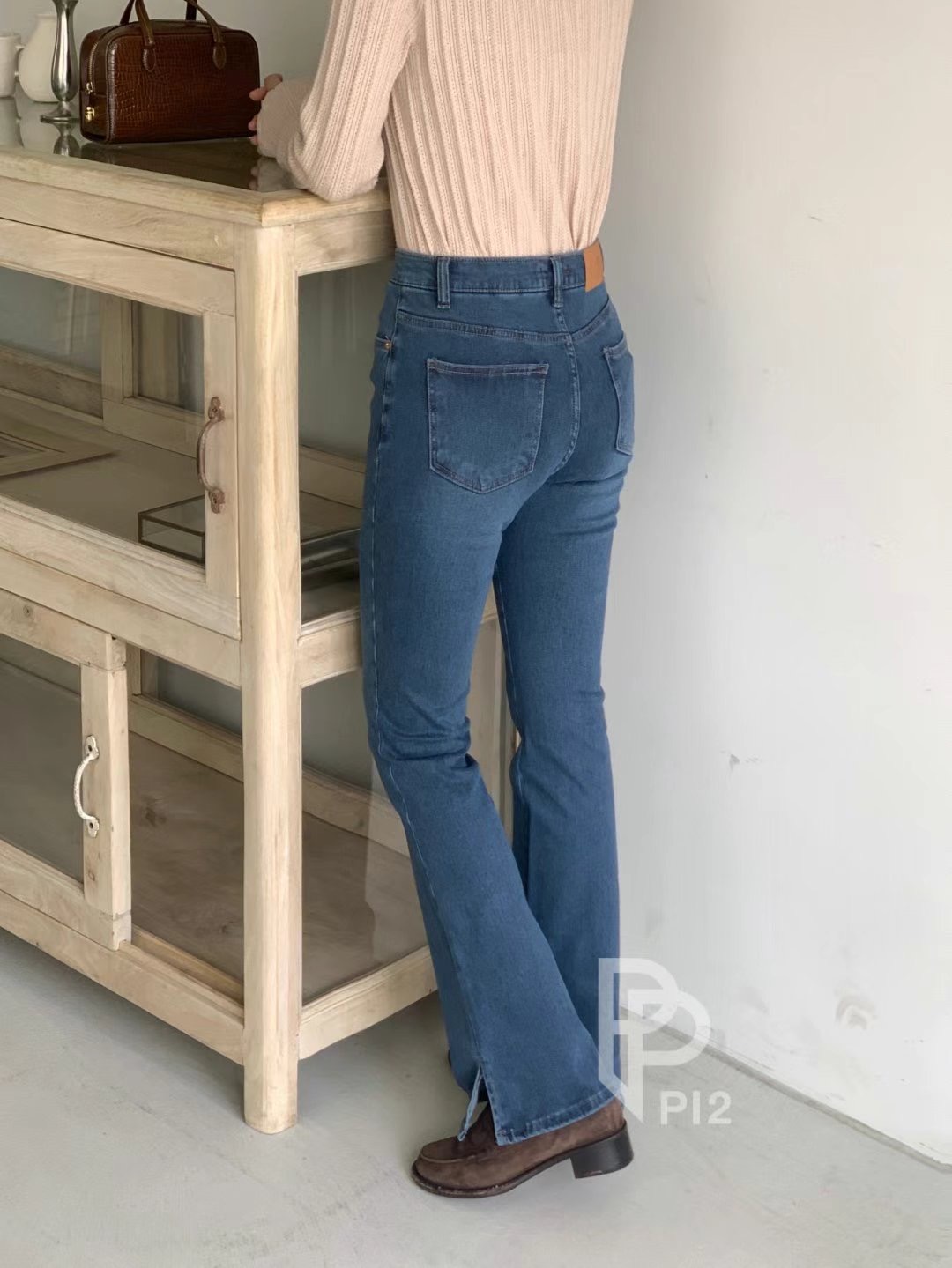 PI2直郵韓國代購女裝新款職業熱賣真品人氣推薦休閑牛仔褲Pi2牛仔褲